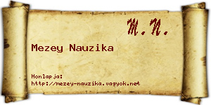 Mezey Nauzika névjegykártya